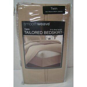Smoothweave Tailored Mocha Brown Twin Bed Skirt Straight w/ Split Corners